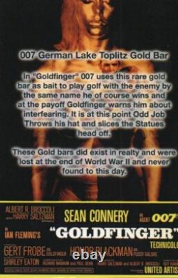 007 James Bond, Goldfinger, Prop Replica, Lake Toplitz German Gold Bar Metal