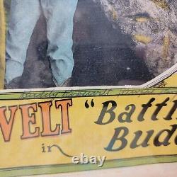 12 x 15 Original Western Movie Lobby Card 1940s Signed by Buddy Roosevelt Framed