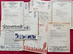 1916-21 SILENT FILM DISTIBUTING COs LETTERS TO BLANCHARD THEATRE, MASS. 200+