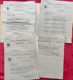 1916-21 SILENT FILM DISTIBUTING COs LETTERS TO BLANCHARD THEATRE, MASS. 200+