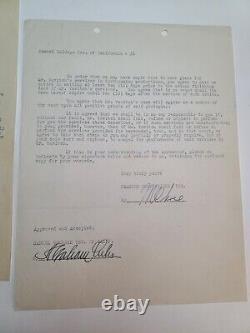 1927 Feature Productions signed contract, regarding actor Michael Vavitch