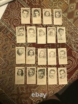 1940's HOLLYWOOD STARS PRINTICKS ARCADE CARD LOT OF 19 FONDA STEWART HAYWORTH