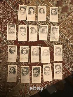 1940's HOLLYWOOD STARS PRINTICKS ARCADE CARD LOT OF 19 FONDA STEWART HAYWORTH