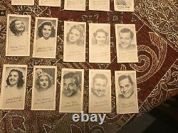 1940's HOLLYWOOD STARS PRINTICKS ARCADE CARD LOT OF 19 FONDA STEWART HAYWORTH