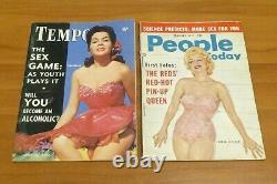 1950's People Tempo Digest with Sexy Women Covers Lot of 8 Mamie Van Doren etc