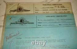 1957 + signed MGM Studious Universal Studios Movies document Rare Big Lot 99+