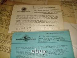 1957 + signed MGM Studious Universal Studios Movies document Rare Big Lot 99+