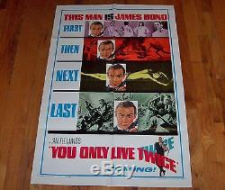 1967 James Bond You Only Live Twice Teaser Movie Poster 67/115 Original+Rare
