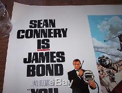 1967 You Only Live Twice Original British Quad Movie Poster James Bond 007