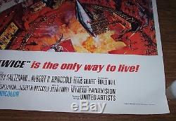 1967 You Only Live Twice Original British Quad Movie Poster James Bond 007
