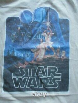 1977 Original STAR WARS LUKE SKYWALKER PRINCESS LEIA DARTH VADER R2-D2 LG Shirt