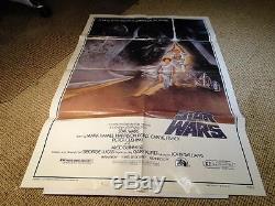 1977 Original STAR WARS Poster One Sheet Style A Carrie Fisher Mark Hamill