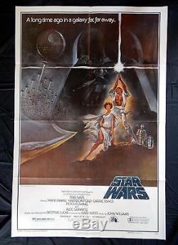 1977 Star Wars Original Movie Poster One Sheet Style A 77/21 Excellent