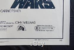 1977 Star Wars Original Movie Poster One Sheet Style A 77/21 Excellent