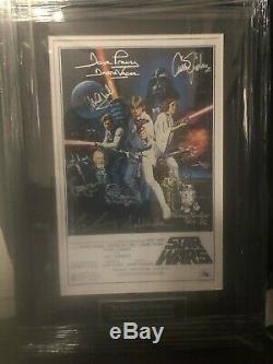 1977 Signed Star Wars IV A NEW HOPE (1977 ORIGINAL MOVIE) Poster with COA