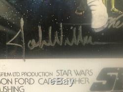 1977 Signed Star Wars IV A NEW HOPE (1977 ORIGINAL MOVIE) Poster with COA