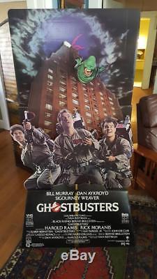 1985 Original 5ft Tall Ghostbusters Video Release Cardboard Standee Complete #WB