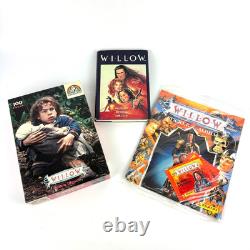 1988 Willow Movie Memorabilia Lot Hardcover Book Sticker Book 100 Piece Puzzle