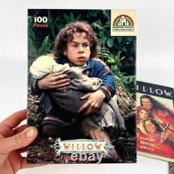 1988 Willow Movie Memorabilia Lot Hardcover Book Sticker Book 100 Piece Puzzle