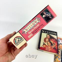 1988 Willow Movie Memorabilia Lot Hardcover Book Sticker Book 100 Piece Puzzle