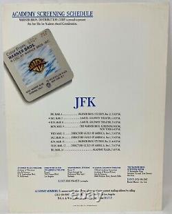 1992 JFK Oscars Academy Screening Schedule Kevin Costner Gary Oldman Jack Lemmon