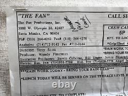 1995 The Fan Robert De Niro Movie Production Sign, Call Sheet, Autographs & More