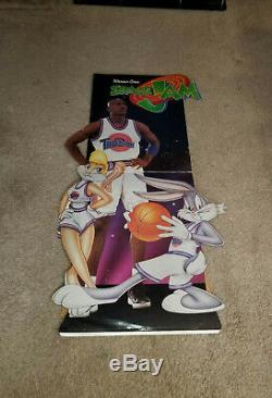 1996 Space Jam Michael Jordan Movie Display Cardboard Stand Up Warner Bros