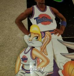 1996 Space Jam Michael Jordan Movie Display Cardboard Stand Up Warner Bros