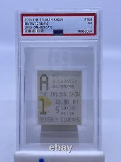 1998 The Truman Show Ticket Stub Graded PSA 7 OPENING DAY JUNE 5