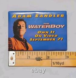 1999 THE WATERBOY Movie Memorabilia Video Release Pin Ungraded Adam Sandler