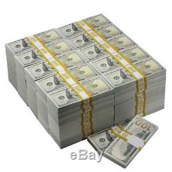 $1m Stack Replica Prop Fake Play Money New $100 Bills Not Real Lot of 100 sets