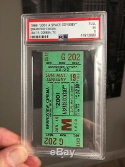 2001 A Space Odyssey Original 1969 Movie Ticket Stanley Kubrick PSA 5