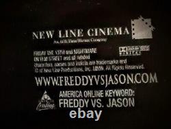 2003 Set Of (2) Vinyl Banners Freddy Vs. Jason 4 Ft. X 8 Ft. Each Very Rare