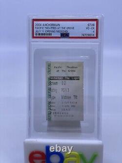 2004 ANCHOR MAN Ticket Stub Graded PSA 4 VG EX OPENING WEEKEND JULY 11