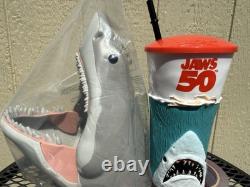 2025 Jaws 50th Anniversary Shark Popcorn Bucket & Cup Combo NEW 1975 Blockbuster