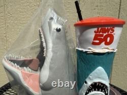 2025 Jaws 50th Anniversary Shark Popcorn Bucket & Cup Combo NEW 1975 Blockbuster
