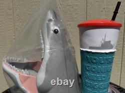 2025 Jaws 50th Anniversary Shark Popcorn Bucket & Cup Combo NEW 1975 Blockbuster