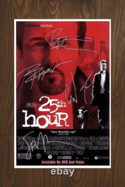 25th HOUR Signed Movie Poster 11x17 with COA Authentic Memorabilia