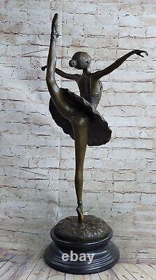 28 Tall Gorgeous Young Ballerina Collectible Movie Memorabilia Bronze Statue nr
