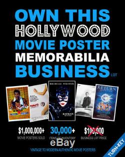 30,000+ Authentic MOVIE POSTERS Lot NEAR TURN-KEY! BUSINESS SUCCESS