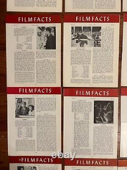 (44) Vintage 1961/1962 FILM FACTS Movie/Film Industry Newsletter Lot RARE