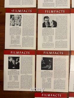 (44) Vintage 1961/1962 FILM FACTS Movie/Film Industry Newsletter Lot RARE