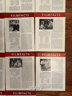 (44) Vintage 1961/1962 FILM FACTS Movie/Film Industry Newsletter Lot RARE