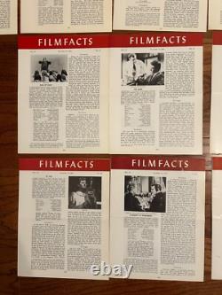 (44) Vintage 1961/1962 FILM FACTS Movie/Film Industry Newsletter Lot RARE