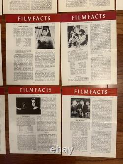 (44) Vintage 1961/1962 FILM FACTS Movie/Film Industry Newsletter Lot RARE