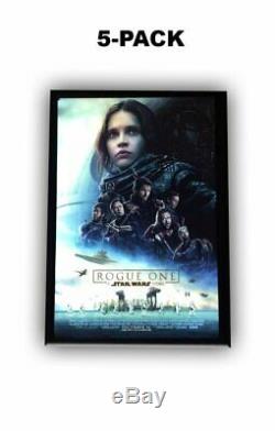 5-Pack 27x40 Custom Premium LED Light Box Movie Poster Display Frames