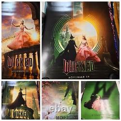 5 Wicked original DS movie posters 27x40 2024 Wizard of Oz Ariana Grande