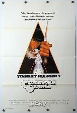 A Clockwork Orange original movie poster 27x41 Tri-fold