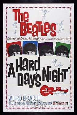 A HARD DAY'S DAYS NIGHT CineMasterpieces ORIGINAL MOVIE POSTER NM-M THE BEATLES
