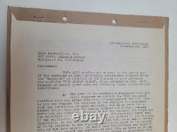 A MILLIONAIRE FOR CHRISTY / 1950 signed film contract regarding Harry Stradling